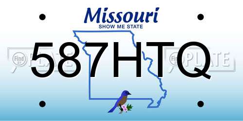 587HTQ Missouri License Plate