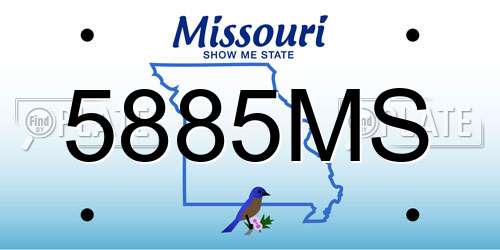 5885MS Missouri License Plate