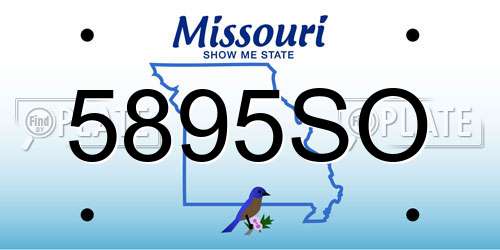 5895SO Missouri License Plate