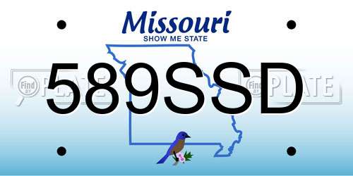 589SSD Missouri License Plate