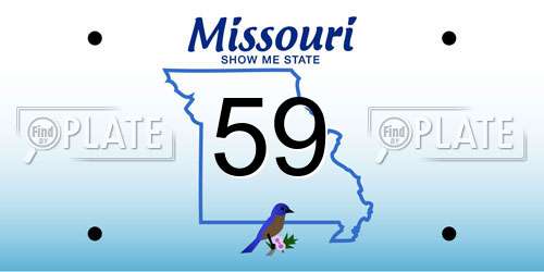 59 Missouri License Plate