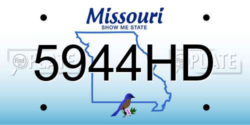 5944HD Missouri License Plate