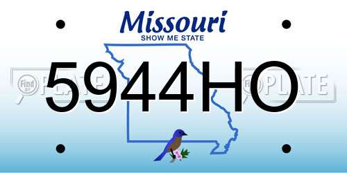 5944HO Missouri License Plate