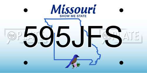 595JFS Missouri License Plate