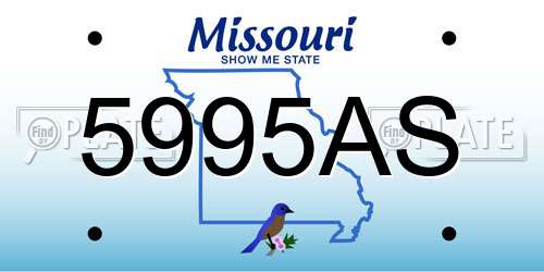 5995AS Missouri License Plate