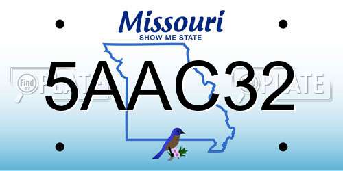 5AAC32 Missouri License Plate