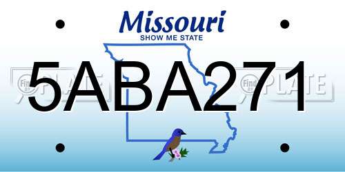 5ABA271 Missouri License Plate