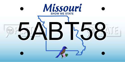 5ABT58 Missouri License Plate