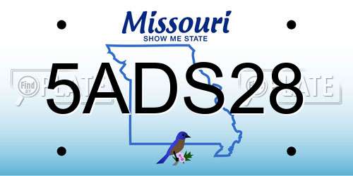 5ADS28 Missouri License Plate