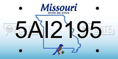 5AI2195 Missouri License Plate