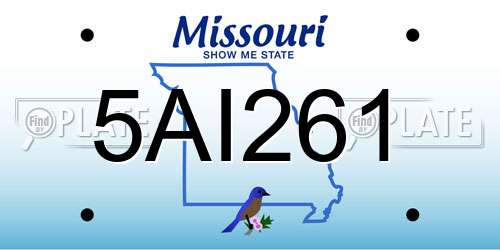 5AI261 Missouri License Plate