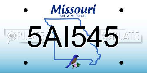 5AI545 Missouri License Plate