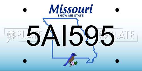 5AI595 Missouri License Plate