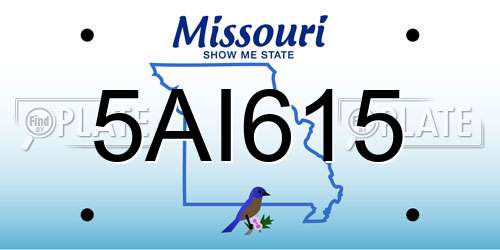 5AI615 Missouri License Plate