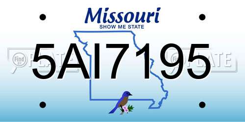 5AI7195 Missouri License Plate