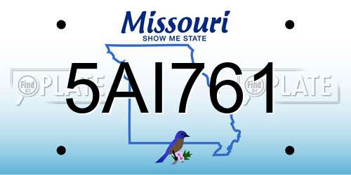 5AI761 Missouri License Plate