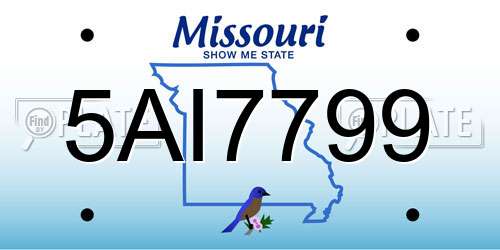 5AI7799 Missouri License Plate