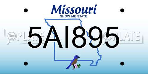 5AI895 Missouri License Plate