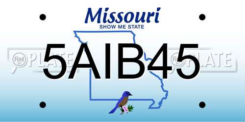 5AIB45 Missouri License Plate