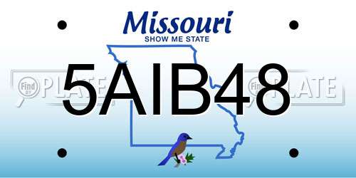 5AIB48 Missouri License Plate