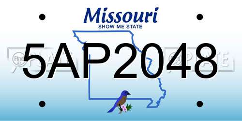 5AP2048 Missouri License Plate