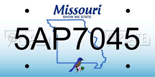 5AP7045 Missouri License Plate