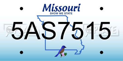 5AS7515 Missouri License Plate