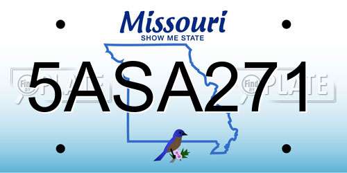 5ASA271 Missouri License Plate