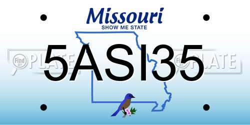 5ASI35 Missouri License Plate