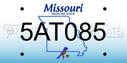 5AT085 Missouri License Plate