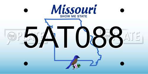 5AT088 Missouri License Plate