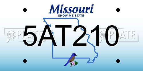 5AT210 Missouri License Plate