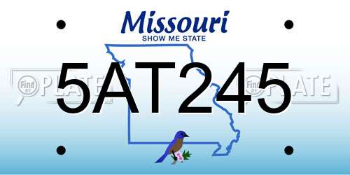 5AT245 Missouri License Plate
