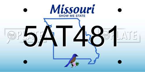 5AT481 Missouri License Plate
