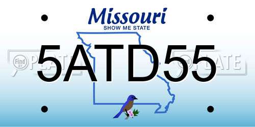 5ATD55 Missouri License Plate