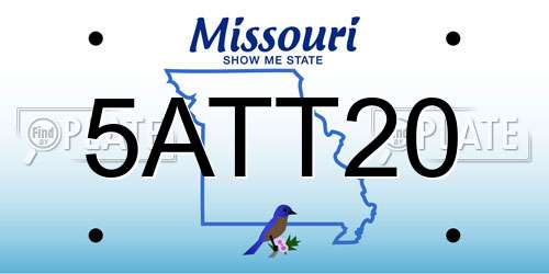 5ATT20 Missouri License Plate