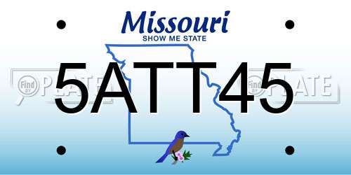 5ATT45 Missouri License Plate