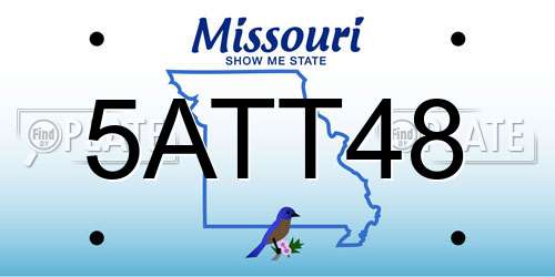 5ATT48 Missouri License Plate