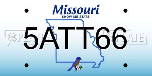 5ATT66 Missouri License Plate