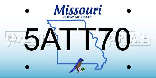 5ATT70 Missouri License Plate