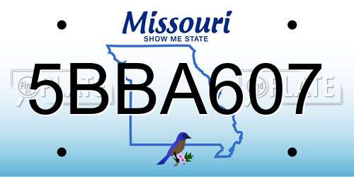 5BBA607 Missouri License Plate