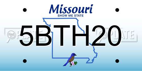 5BTH20 Missouri License Plate