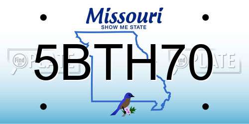 5BTH70 Missouri License Plate