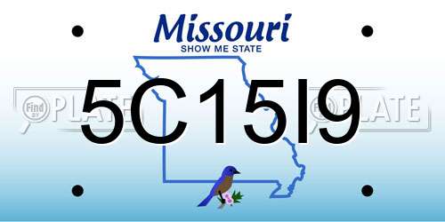 5C15I9 Missouri License Plate