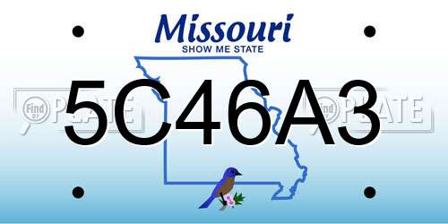 5C46A3 Missouri License Plate