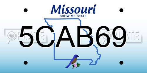 5CAB69 Missouri License Plate