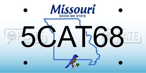 5CAT68 Missouri License Plate
