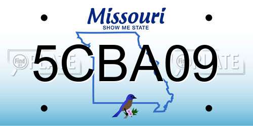 5CBA09 Missouri License Plate