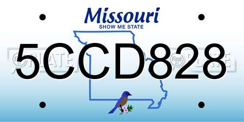 5CCD828 Missouri License Plate