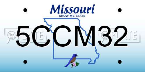 5CCM32 Missouri License Plate